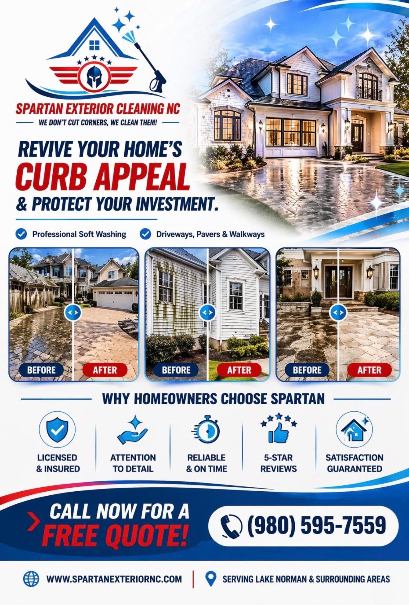 Spartan Exterior Cleaning service flyer