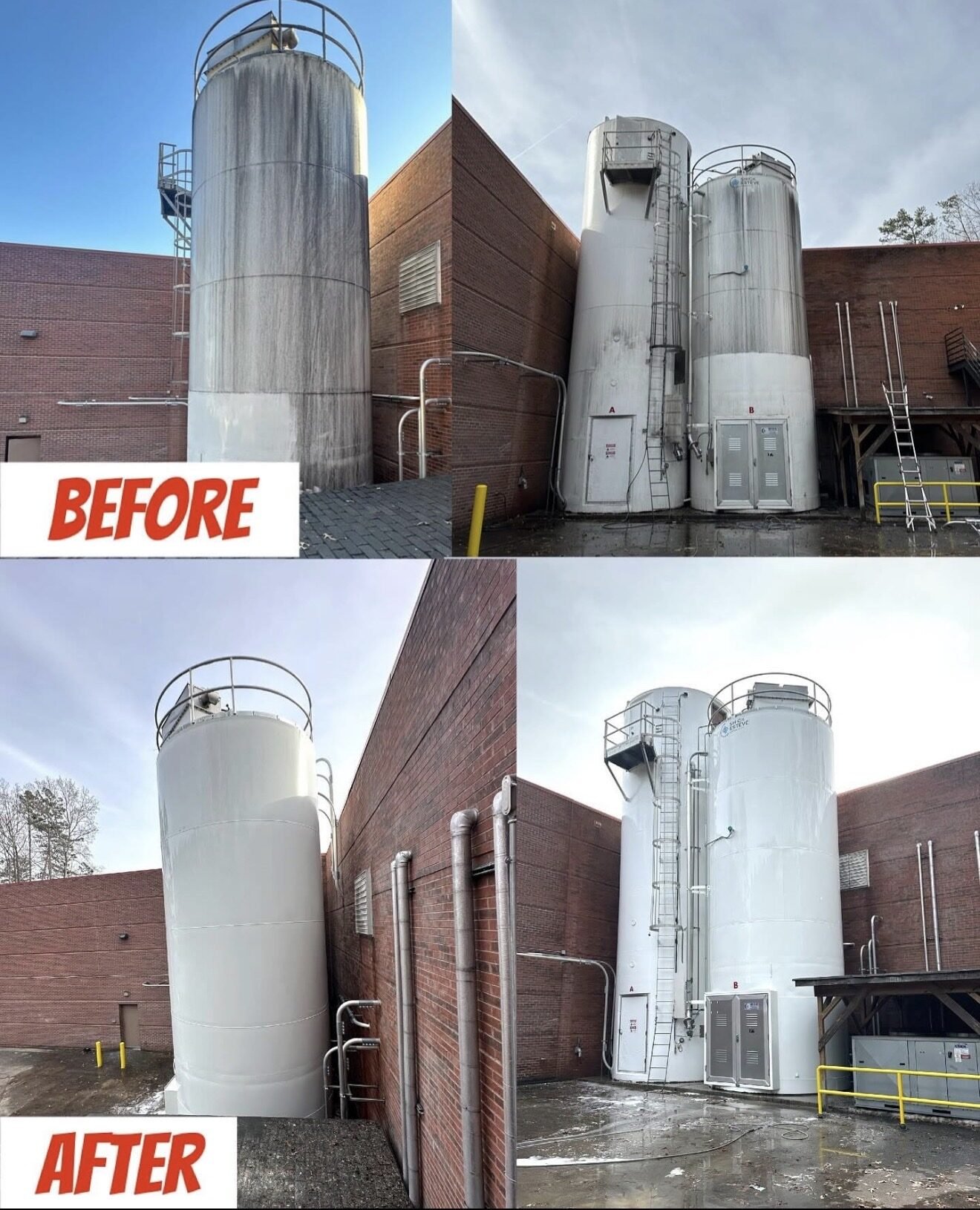 Food-processing silo exteriors